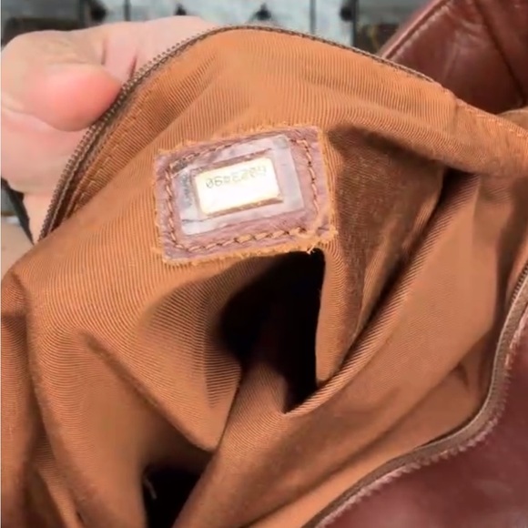 Auth CHANEL Linen Tan and Brown Tote Bag with Hologram - Picture 8 of 12